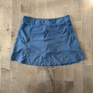 L.L. Bean Womens Skort Hiking Active Adventure Granola Girl Navy 12R